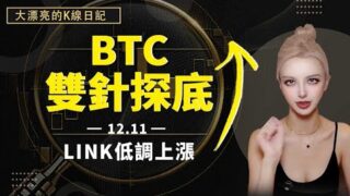 CPI將為BTC指明方向？預言機板塊在牛市中低調上漲？#eth   #比特幣 #以太坊    #btc #LINK  #cpi丨12.11丨大漂亮的K線日記 丨