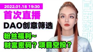 DAO創意篩選-加密大漂亮首次直播預告