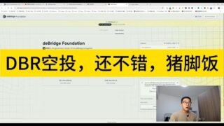 DBR空投，还不错，猪脚饭；Walletconnect建议做下，最后一天，大毛至简。