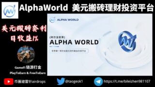 【ALPHA WORLD 阿尔法世界 开启阿姆模型｜ 开启 美元搬砖 收益！布局起来 日化利率可高达1.5%+++以上！】