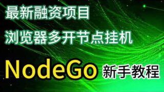最新DEPIN浏览器插件挂机电报节点挂机NodeGo 融资800万美元新手注册设置教程  #depin #新手教程 #crypto #空投奖励 #挂机赚钱 #挖矿