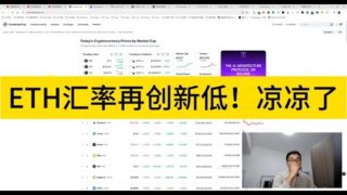 ETH汇率再创新低！凉凉了；MEME币也有点冷的感觉。只有BTC在不断新高